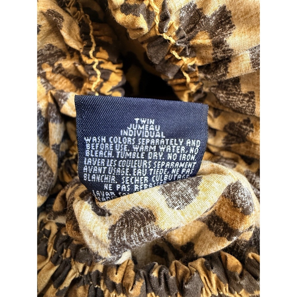 Vintage Ralph Lauren Leopard print Twin Size Bed Fitted Sheet - Picture 4 of 4